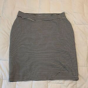 TOAD & CO, skirt, large , knee length, black stripes